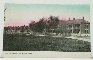 Iowa Fort Des Moines 1910 to Providence Rhode Island Tinted Postcard I11