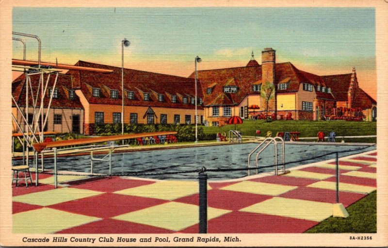 Michigan Grand Rapids Cascade Hills Country Club and Swimming Pool Curteich