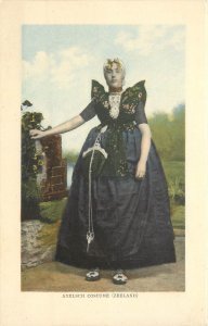 Hand-Colored Postcard; Woman in Axelsch Costume (Zeeland) Netherlands