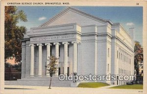 Christian Science Church Springfield, Mass, USA Unused 