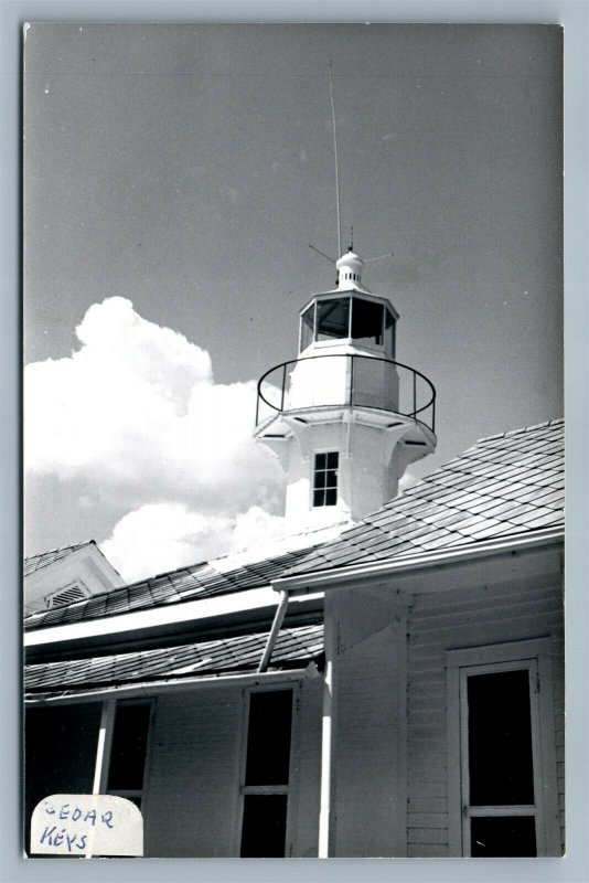 CEDAR KEYS FL LIGHT HOUSE VINTAGE REAL PHOTO POSTCARD RPPC