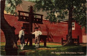 Public Goal Williamsburg Virginia VA Linen Postcard Curteich VTG UNP Vintage 