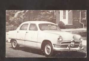 1952 FORD FOLEY MOTORS BRISTOL CT. C=VINTAGE CAR DEALER ADVERTISING POSTCARD