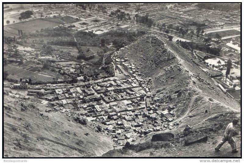 peru, LIMA, Aerial View of the Slum Dwellings (1950s) Dutch RPPC