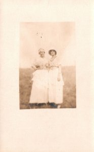 Vintage Postcard 1910's Portrait of Two Beautiful Women Victorian Ladies Artwork