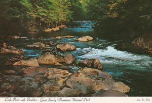 Great Smoky Mountains National Park Little River With Boulders