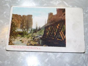 Circa 1900-07 Castle Gate Price Canyon, Utah, Denver & Rio Grand R.R. Bridge P21