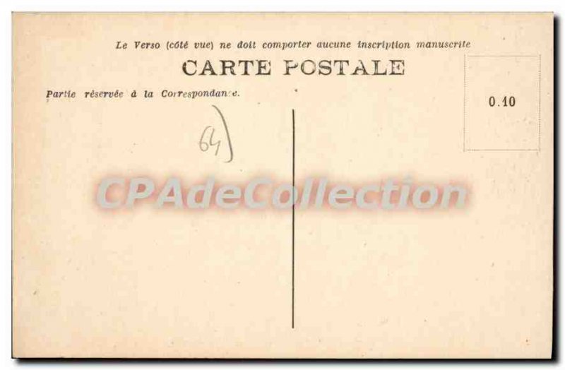 Postcard Pau Place Royale Old Statue Henry