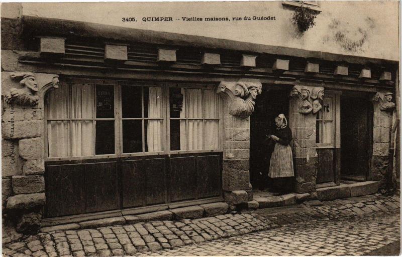 CPA QUIMPER - Vieilles maisons rue de Guéodat (206468) 