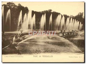 Old Postcard Large Format Versailles Palace The Neptune Fountain and the grea...