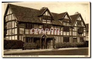 Postcard Old Stratford Upon Avon Shakespeare & # 39s Birthplace