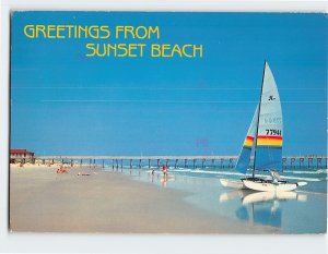 Postcard Greetings from Sunset Beach North Carolina USA