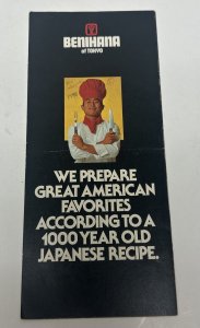 Benihana of Tokyo Large Brochure c1980's