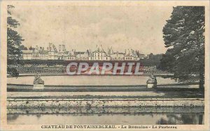 Postcard Old Chateau of Fontainebleau Romulus Le Parterre