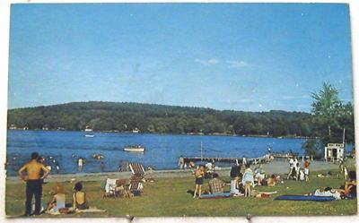 H1028   LAKE HOPATCONG,  N.J.  POSTCARD, STATE PARK