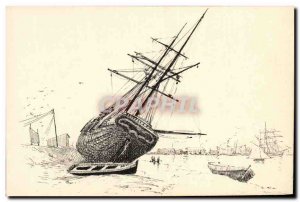 Postcard Old Boat Sailboat