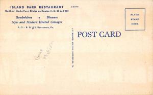 Harrisburg Pennsylvania Island Park Restaurant Multiview Antique Postcard K63612