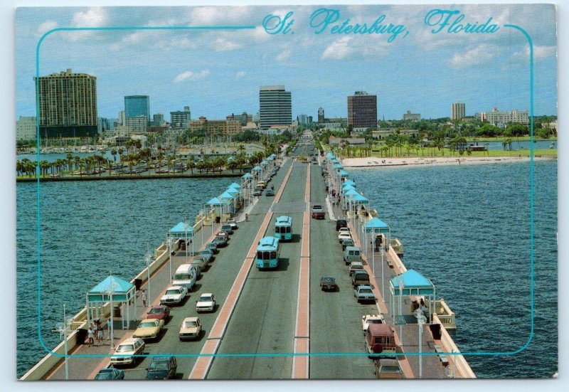 3 Postcards ST. PETERSBURG, Florida FL ~ Municipal Marina PIER Yacht Club 4x6