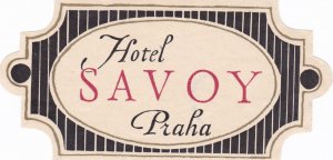 Czechoslovakia Praha Hotel Savoy Luggage Label sk3699