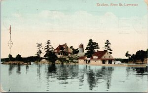 Zavikon River St. Lawrence ON Ontario c1914 Postcard F57