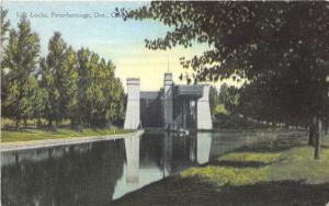 Peterborough Ontario Canada c1910 Postcard Life Locks