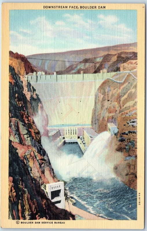 1936 Boulder City, NV Downstream Face Hoover Linen Dam Service Bureau Teich A215