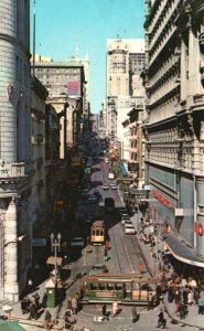 Vintage Postcard 1975 Famous Turn Around Spot Fabulous San Francisco Cable Cars