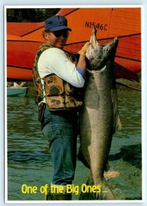 KENAI RIVER, Alaska AK ~ One of the Big Ones 84 lb. KING SALMON 4x6 Postcard