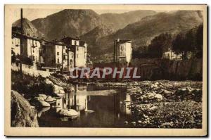 Old Postcard Sospel Old Bridge along the Bevera