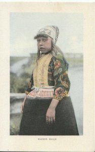 The Netherlands Postcard - Marker Meisje - Nadruk Verboden - Ref 10896A