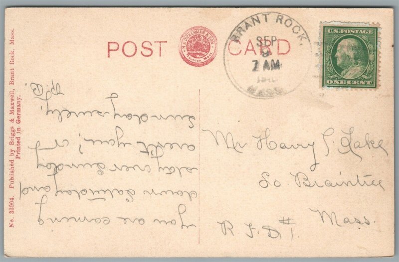 BRANT ROCK MA OCEAN STREET ANTIQUE POSTCARD