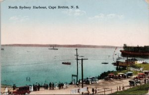 North Sydney Harbour Cape Breton NS Nova Scotia Duplex Cancel Postcard E82