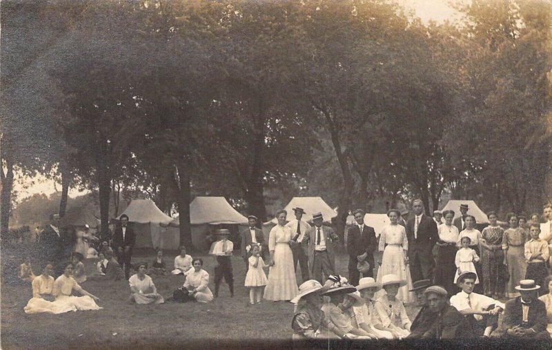 RPPC, c.'12, Chautaqua Grounds, Camp Point, IL, from Quincy IL, #1,Old Post Card