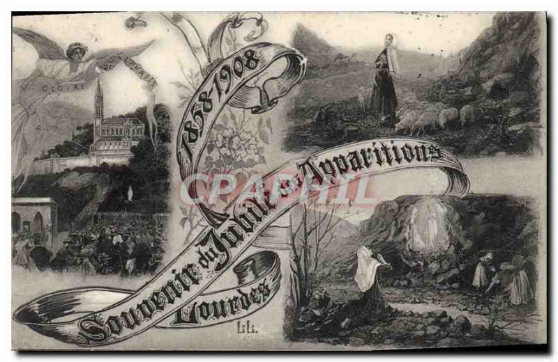 Old Postcard Souvenir of Lourdes