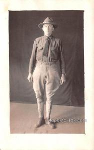 Military Man Real Photo Unused 