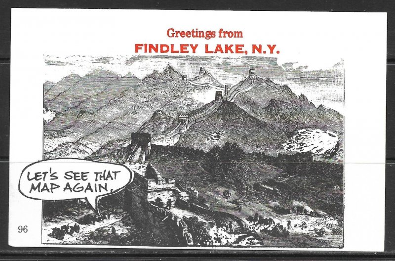 New York, Findley Lake - Greetings From - Villiage Print Classic - [NY-264]