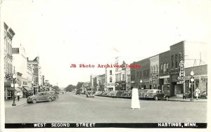 MN, Hastings, Minnesota, RPPC, West Second Street, Business Section, Excel Photo