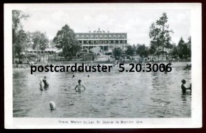 h3030 - ST. GABRIEL DE BRANDON Quebec 1930s Manoir du Lac. Real Photo Postcard