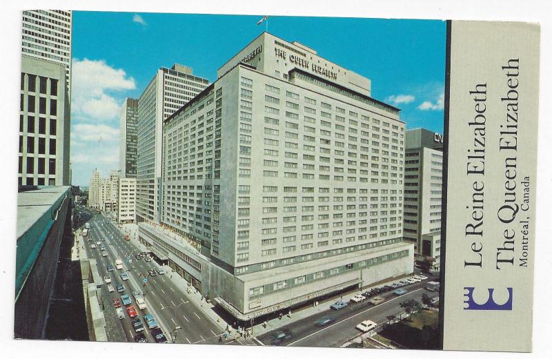 Montreal Canada Queen Elizabeth Hilton Hotel Vtg 1971 Postcard