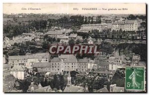 Old Postcard Fougeres General View Rille