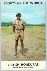 c1968 British Honduras Scouts Of The World Boy Scouts Of America Youth Postcard