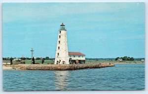OLD SAYBROOK, Connecticut CT~Inner Light LYNDE POINT LIGHTHOUSE Fenwick Postcard