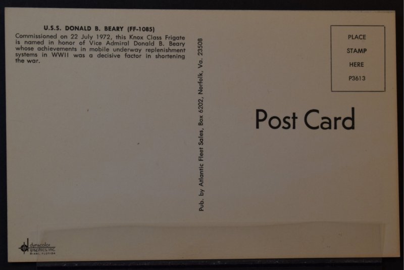 US Navy Ship - U.S.S. Donald B. Beary [FF-1085]