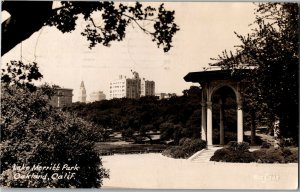 RPPC Lake Merritt Park, Oakland CA c1946 Vintage Postcard F33