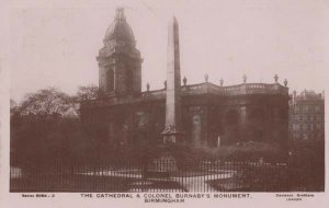 Birmingham Colonel Burnabys Monument Real Photo Old Postcard