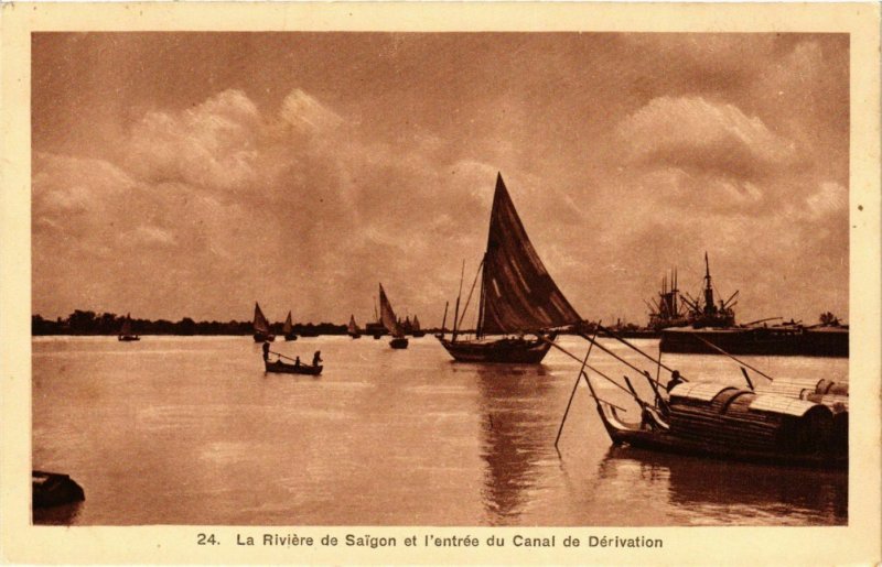 CPA AK INDOCHINA La Riviere de Saigon VIETNAM (957515)