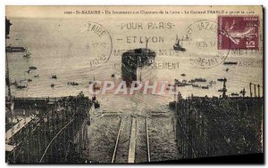Postcard Old Boat St Nazaire A launch the shipyards of the Loire The breastpl...