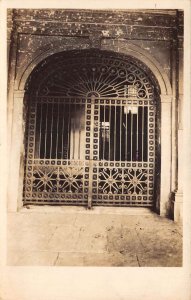 New Orleans Louisiana Cabildo Door Real Photo Vintage Postcard AA67374