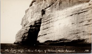 Bonaventure Island Quebec QC Lofty Cliffs HV Henderson RPPC Postcard G65