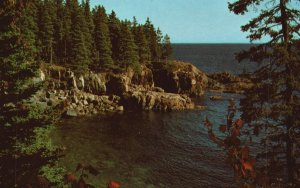 Postcard Acadia National Park Rugged Coastline At Bar Harbor Maine ME